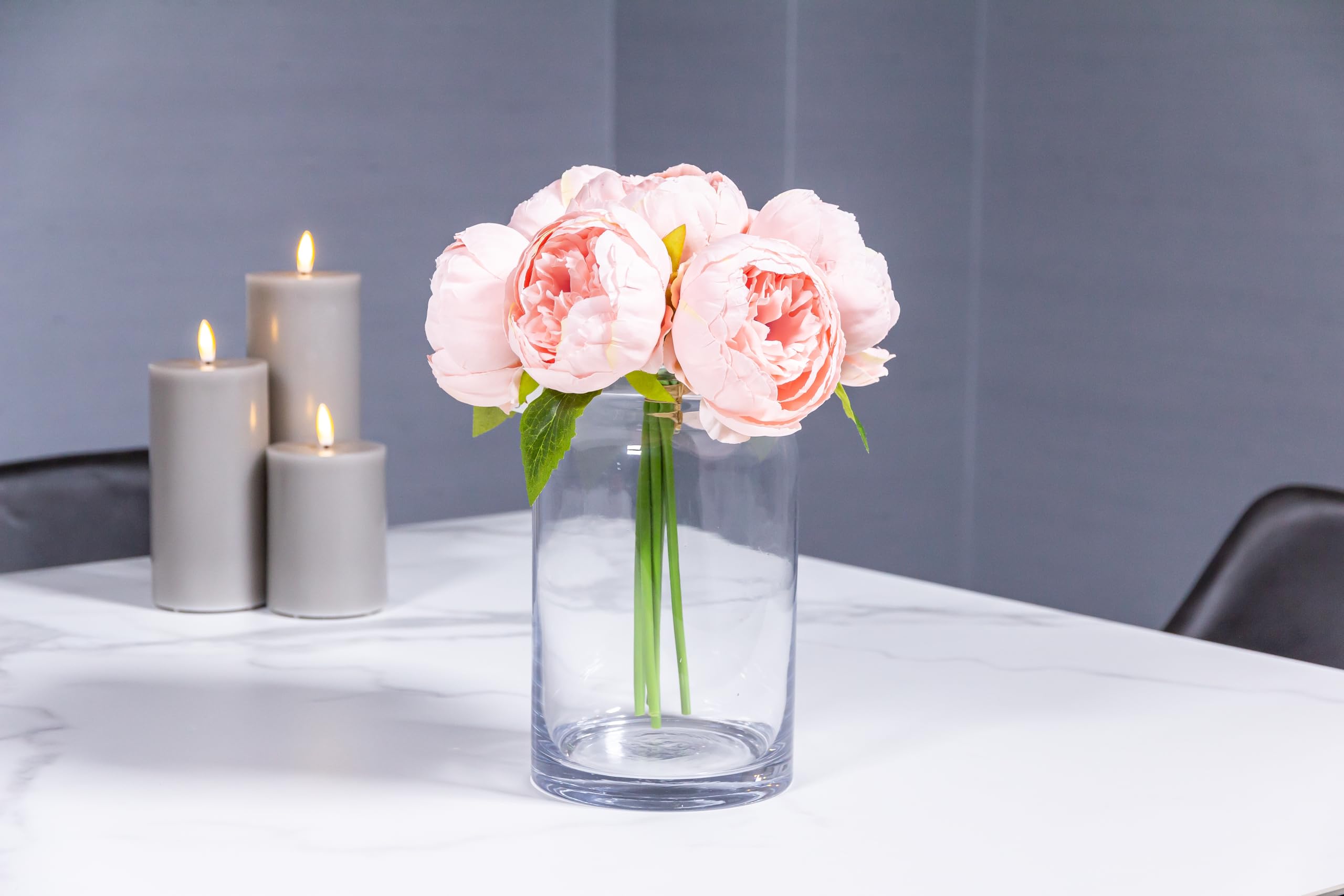 Abbott Collection Full Peony Faux Flower Bouquet - Pink (10"H) - Image 4