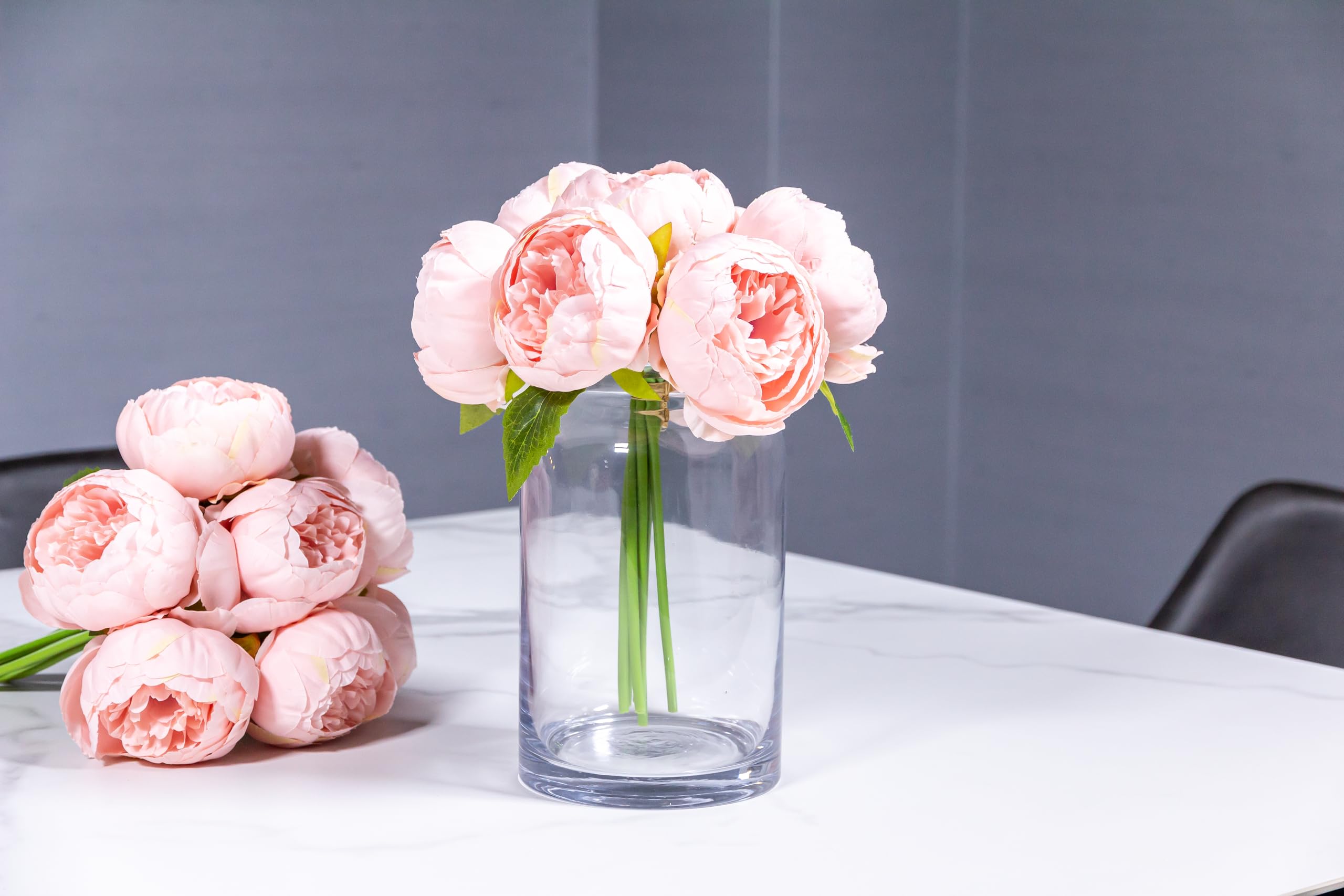 Abbott Collection Full Peony Faux Flower Bouquet - Pink (10"H) - Image 5