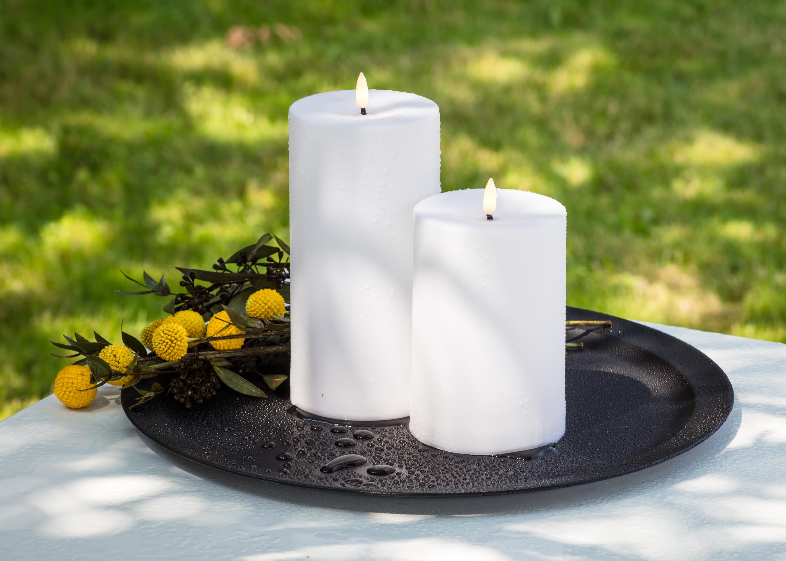 Abbott Collection Rainlite Small Indoor/Outdoor LED Flameless Candle with Timer - White (6" H) - Image 4