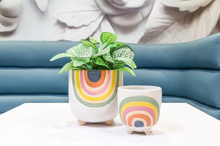 Abbott Collection Small Rainbow Planter with Legs, 4" H - Image 4